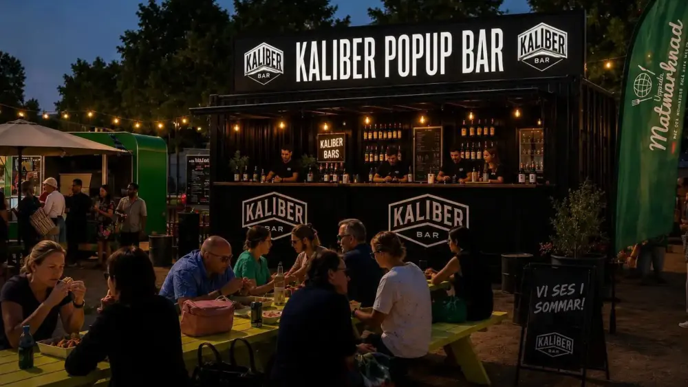 Visualisering över Kaliber bar pop up