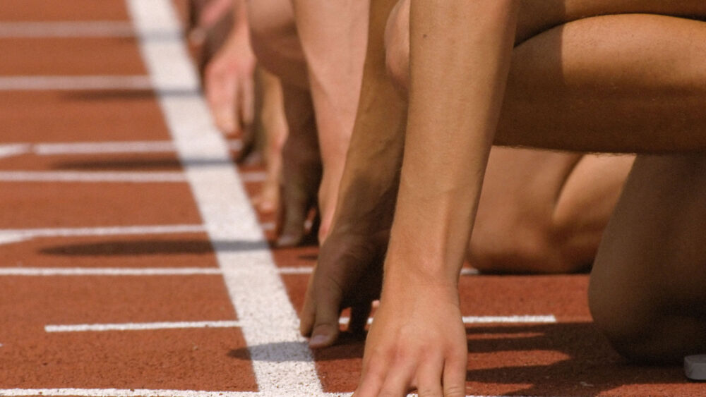 Löpare i startposition