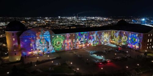 Ljusverket Dependence under festivalen Allt Ljus på Uppsala 2024