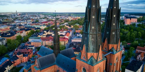 Stadsvy över Uppsala