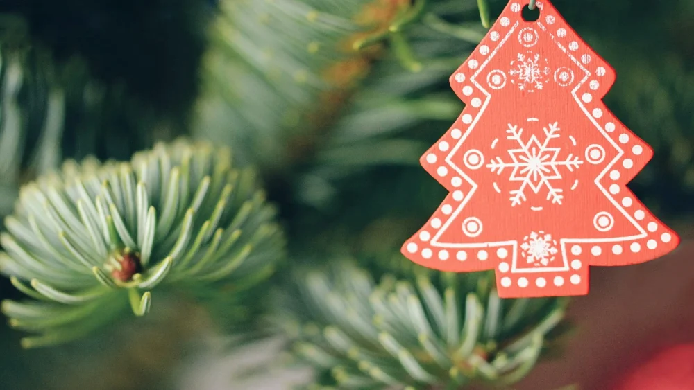 Ornament i en julgran