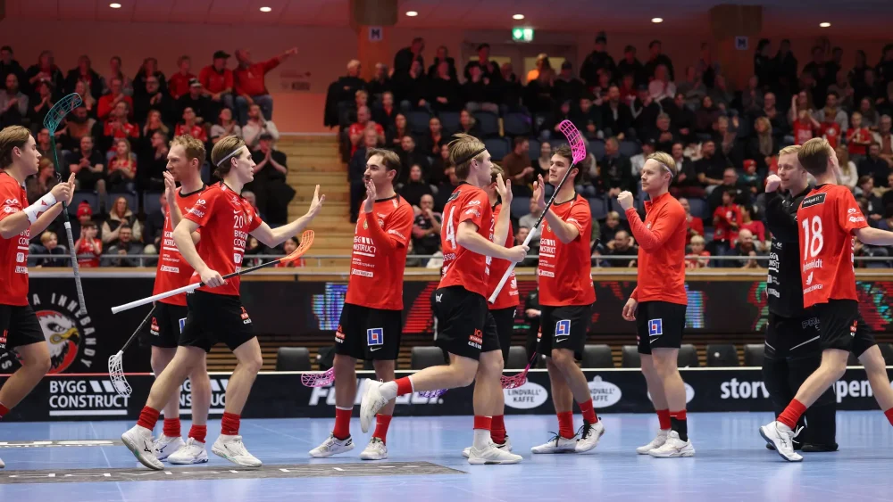 Flera personern spelar innebandy