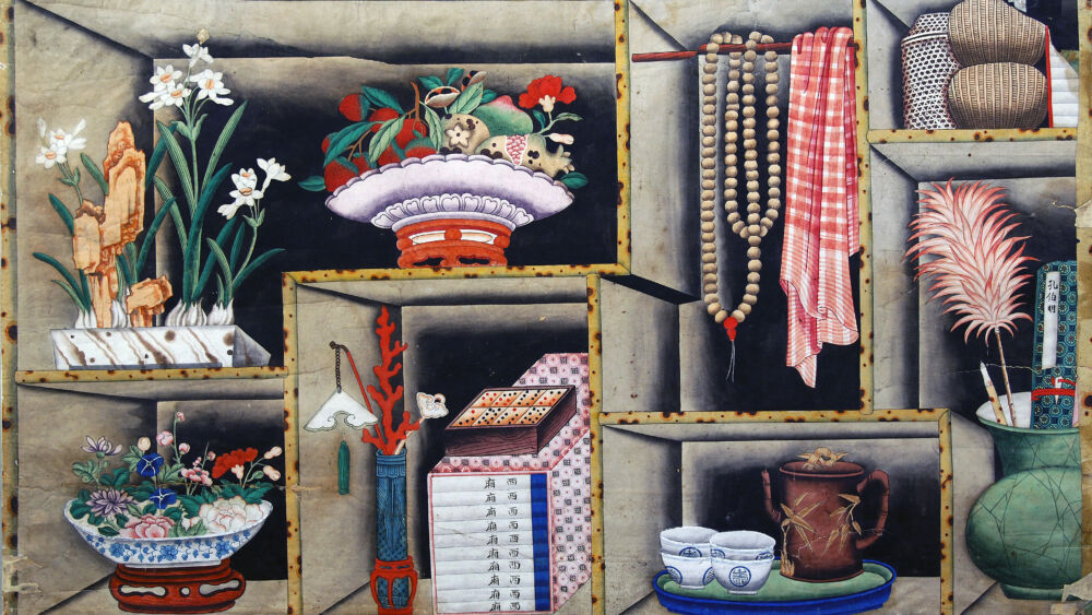 Utställning med föremål från Kina