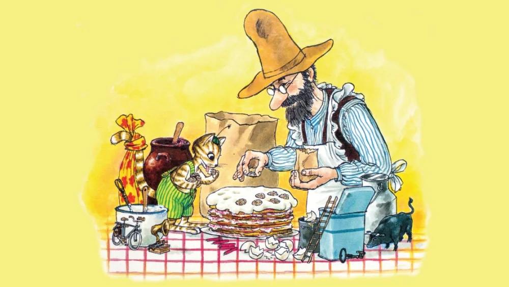 Illustration för Pettson & Findus – Pannkakstårtan