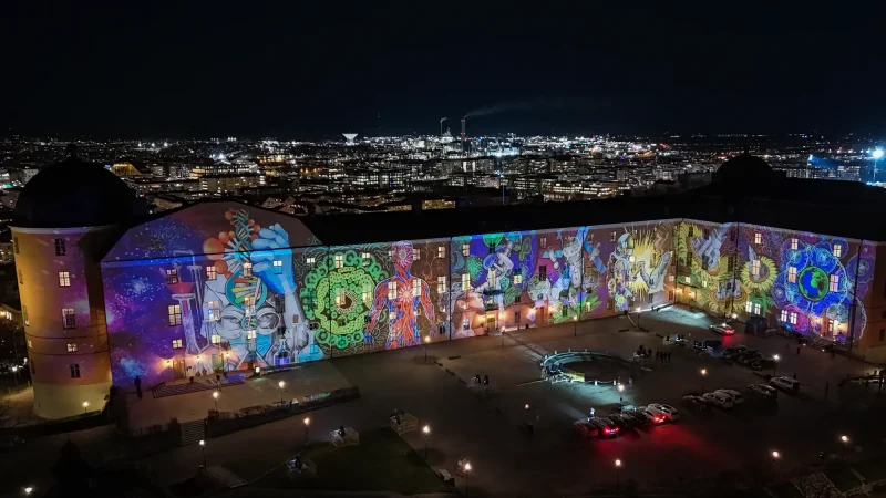 Ljusverk på Uppsala slott