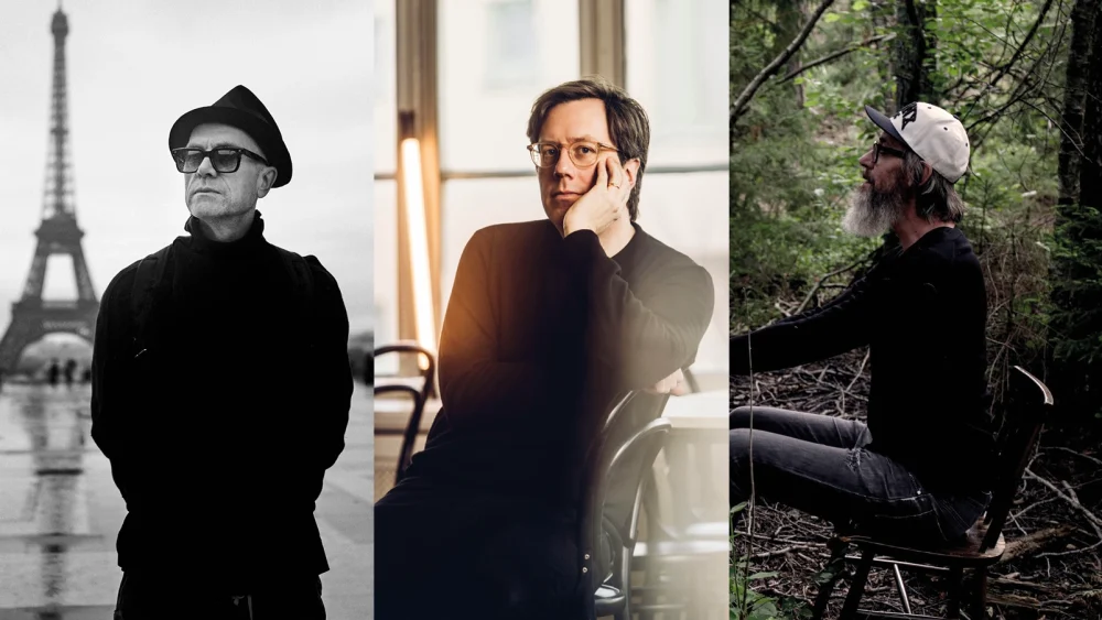 Bild på tre artister