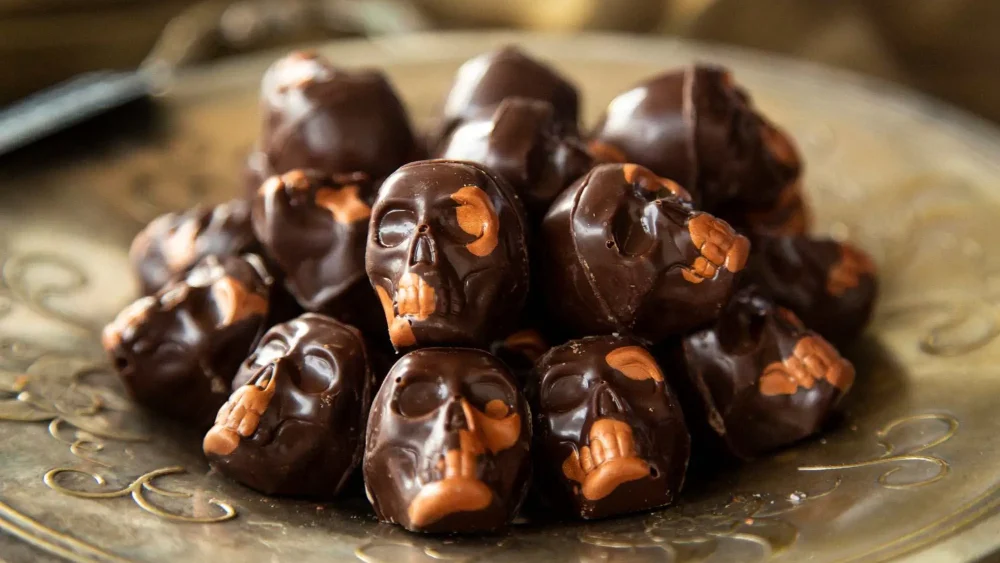 Choklad formad som döskallar