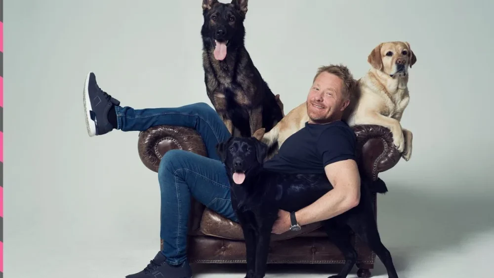 Fredrik Steen med hundar