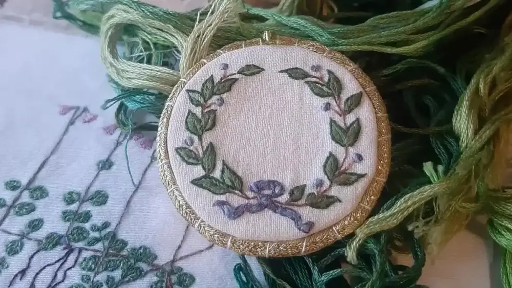 Broderi med blommor