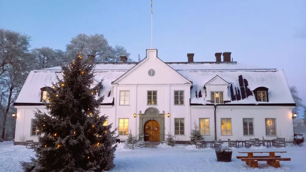 Hammarskog herrgård under vinter